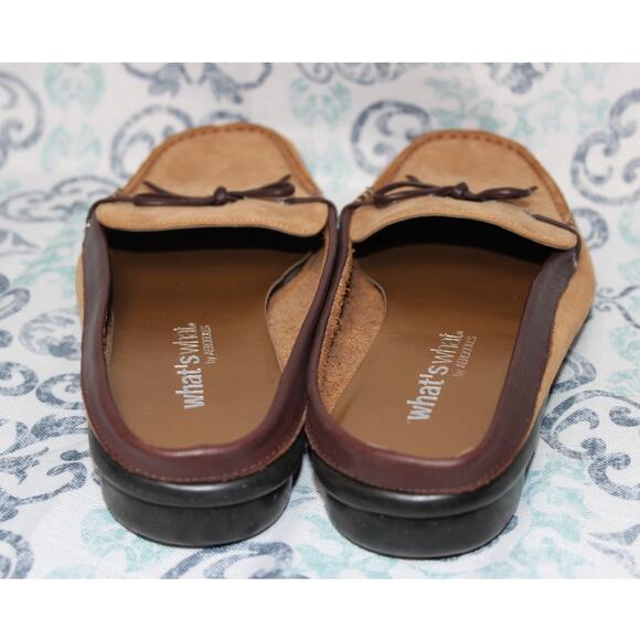 What's What by Aerosoles Size 10 Slip On‎ Mule Loafers Tan Leather - Picture 3 of 8